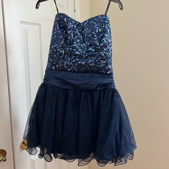 Macy's Dresses & Skirts - Speechless navy sequential tutu dress